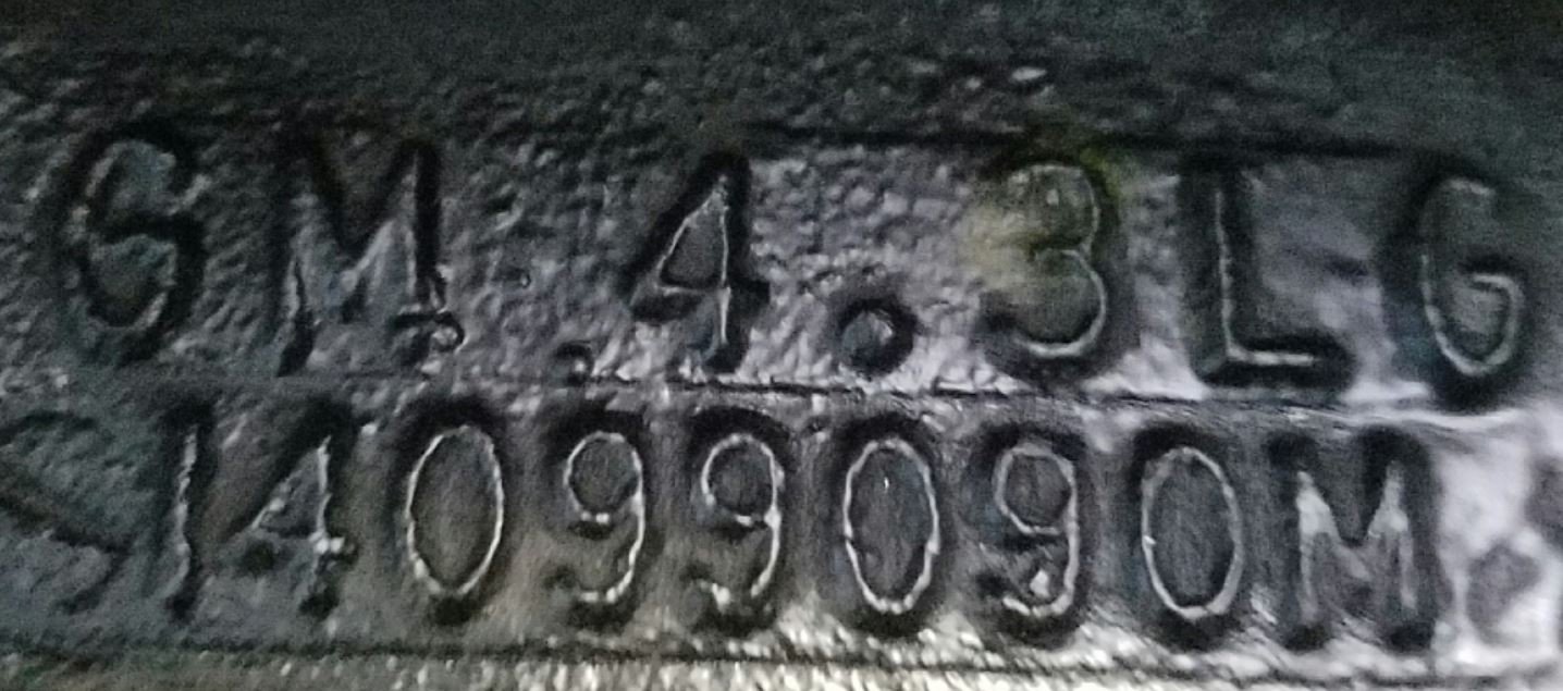 gm vortec engine casting numbers