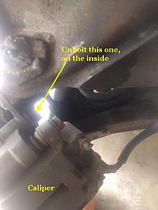 Replacing UCA on a 2002 RWD with pictures-caliper.jpg